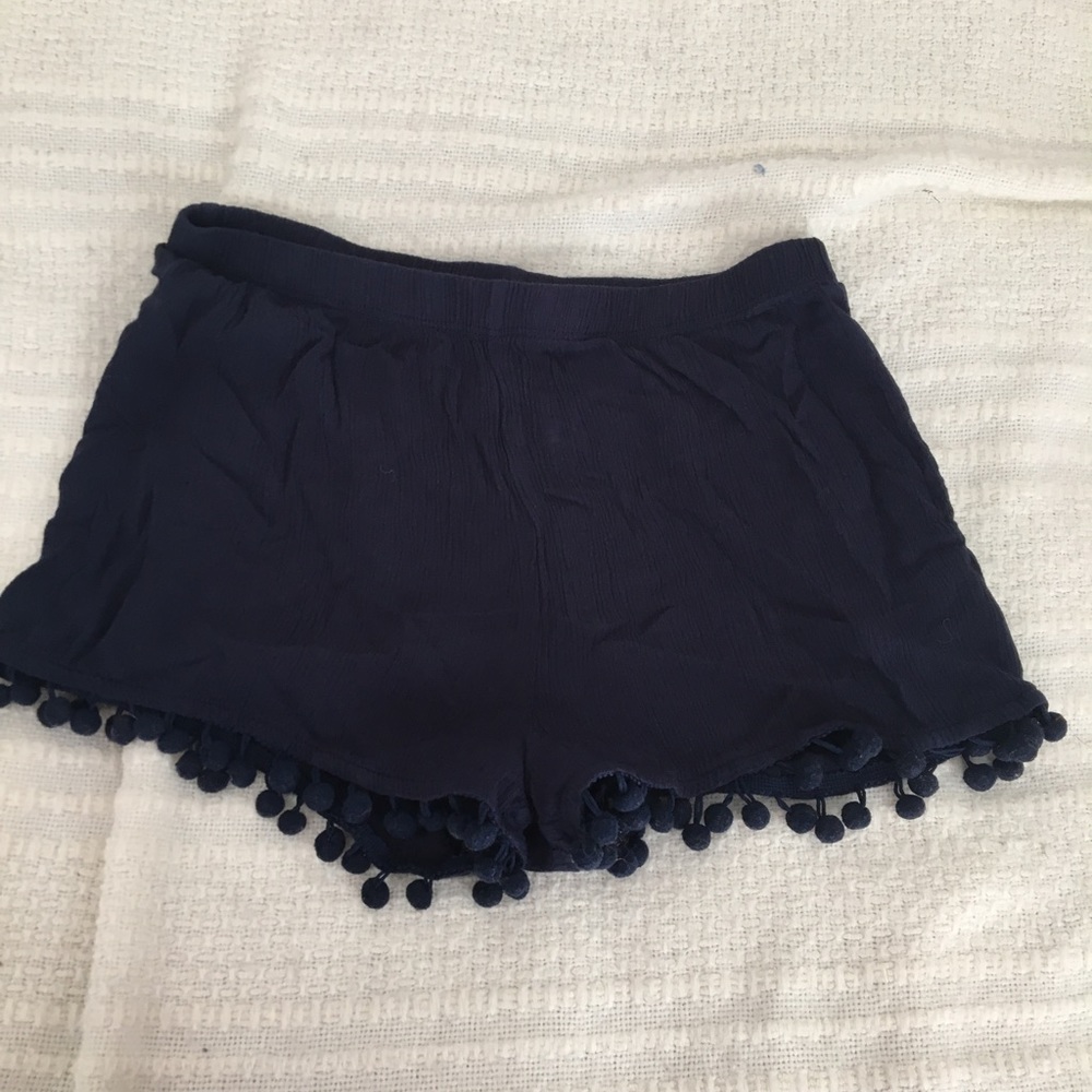 Navy Fabric shorts